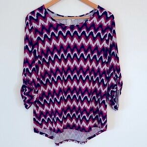 TACERA Chevron Patterned Women's Top